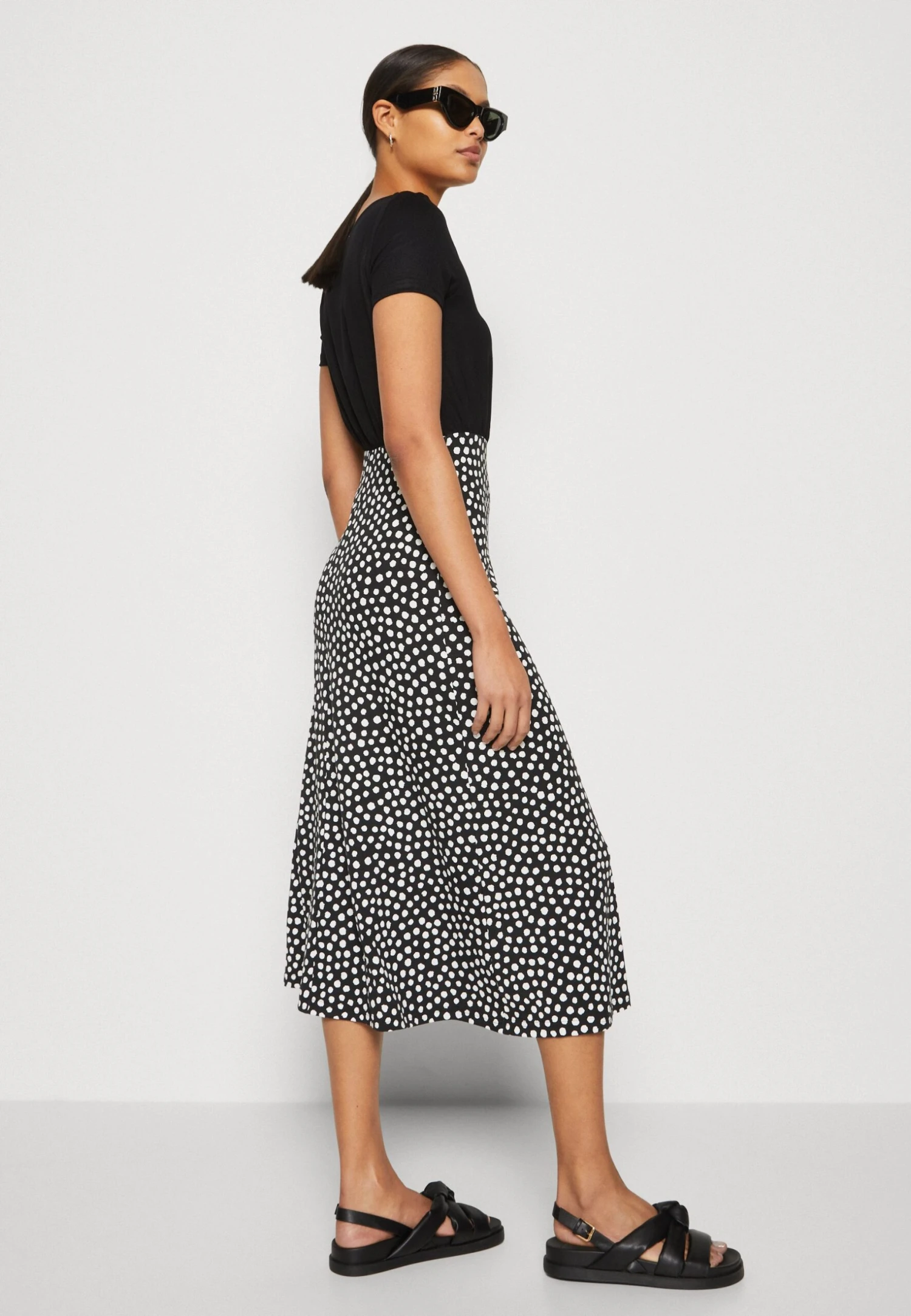 Anna Field Jerseyjurk - Black/White 4 Anna Field Jerseyjurk - Black/White - Image 4