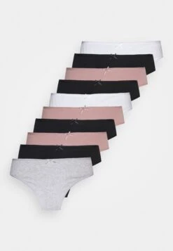 Anna Field Shannon 10 Pack Brief- Slip - Pink/Grey