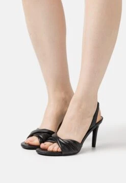 Anna Field Leather- Sandalen Met Hoge Hak - Black