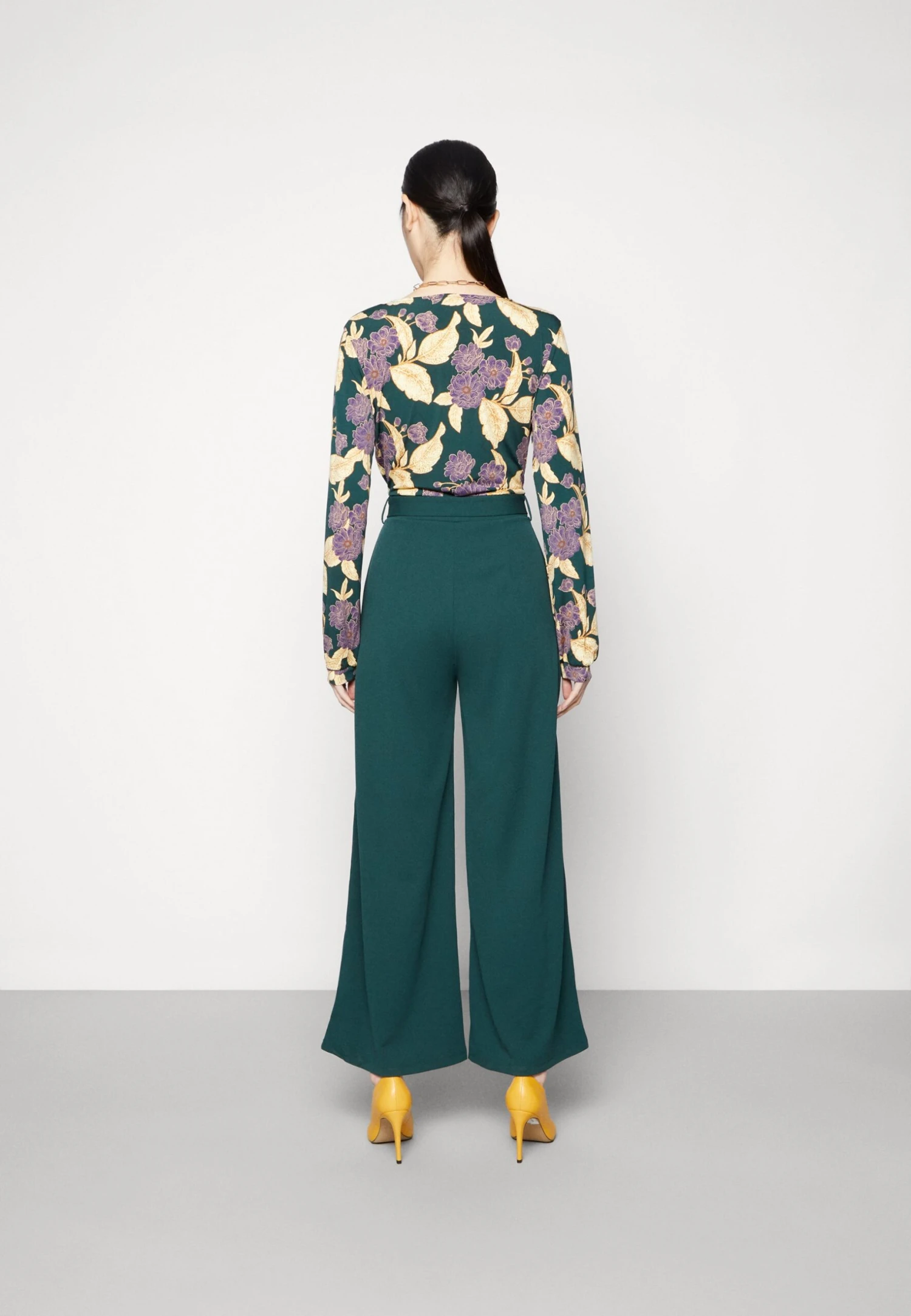 Anna Field Jumpsuit - Dark Green/Yellow 3 Anna Field Jumpsuit - Dark Green/Yellow - Image 3