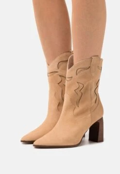 Anna Field Leather - Cowboy-/Bikerlaarsjes - Beige