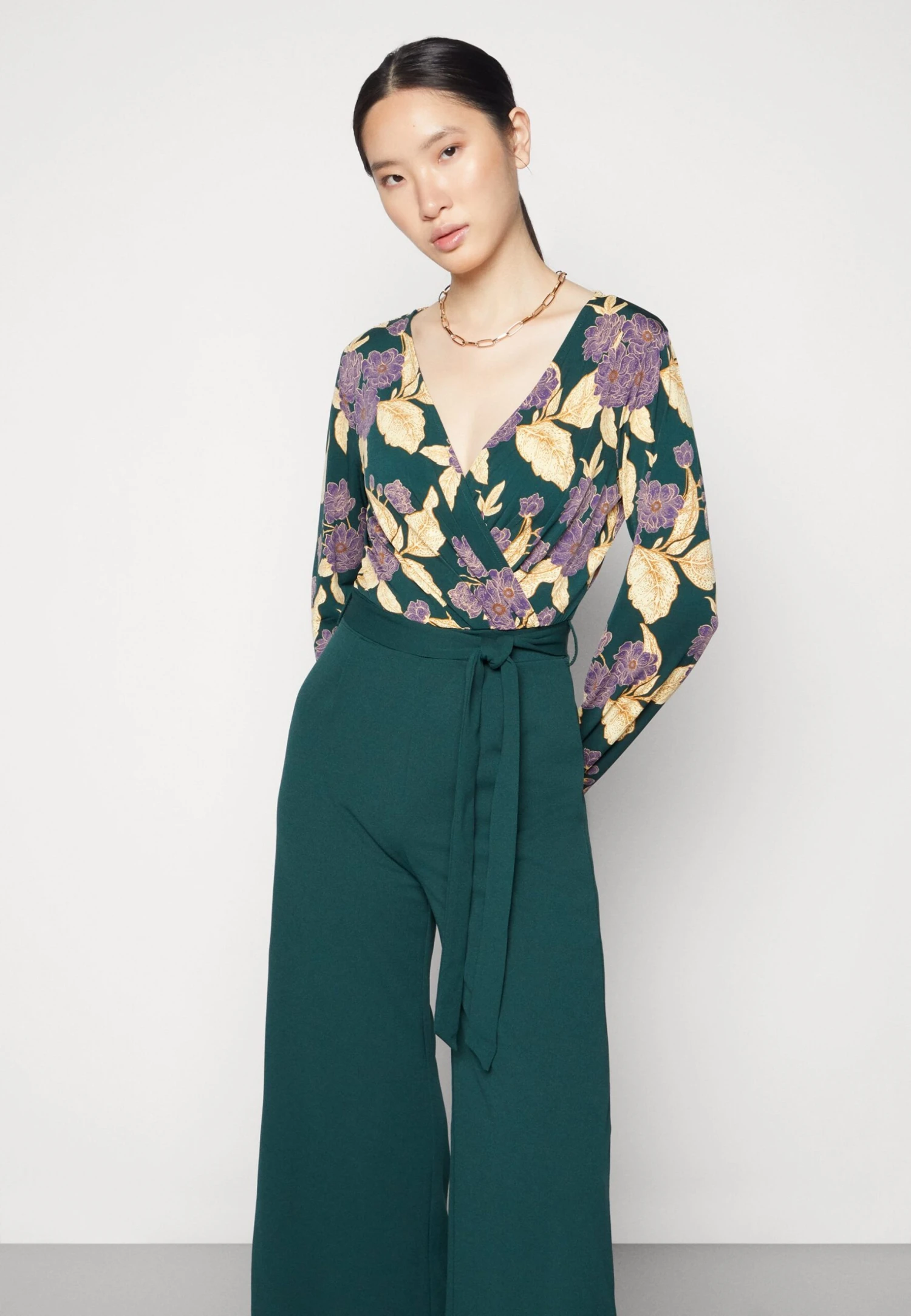 Anna Field Jumpsuit - Dark Green/Yellow 4 Anna Field Jumpsuit - Dark Green/Yellow - Image 4