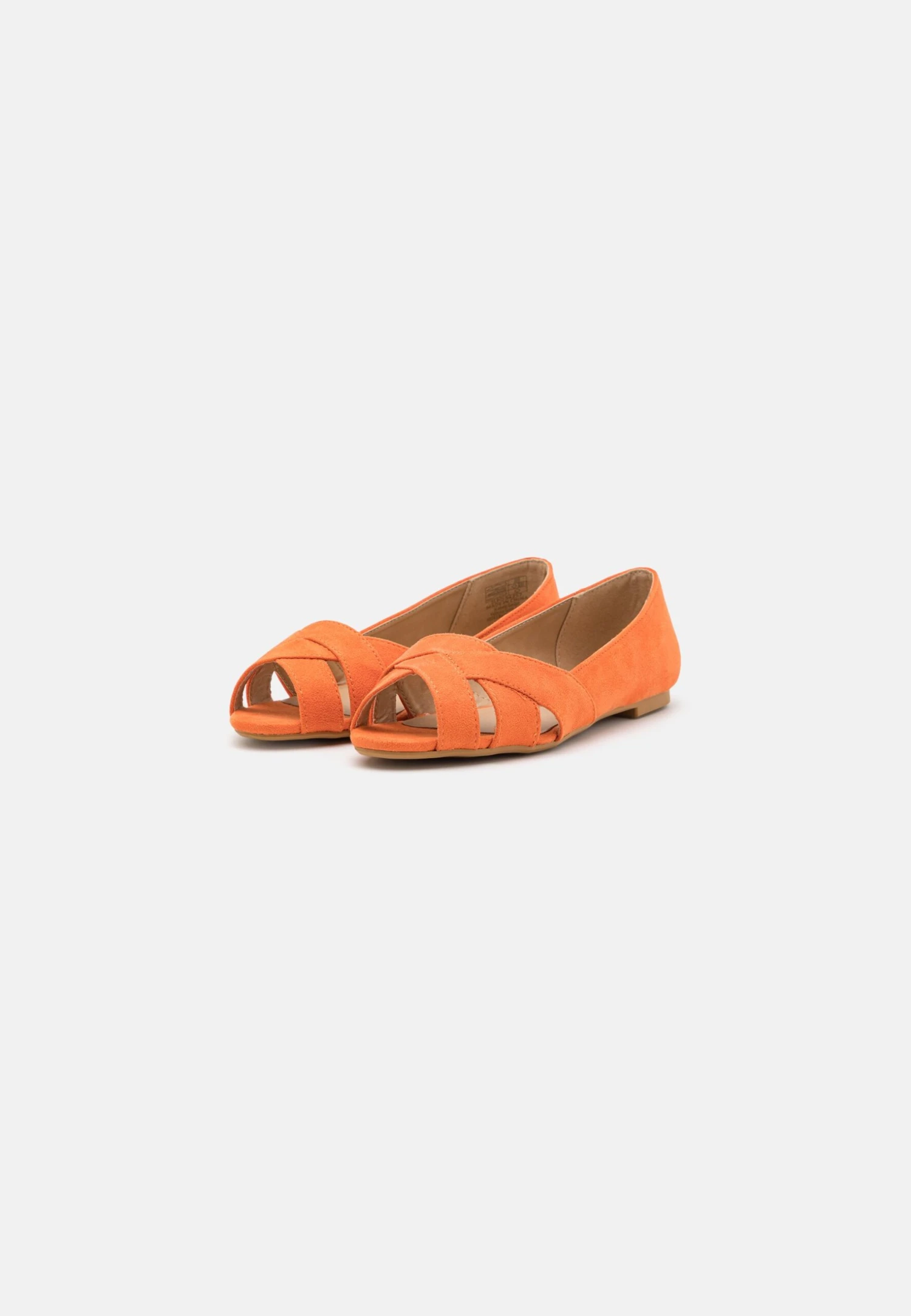 Anna Field Peeptoe Ballerina'S - Orange 3 Anna Field Peeptoe Ballerina'S - Orange - Image 3