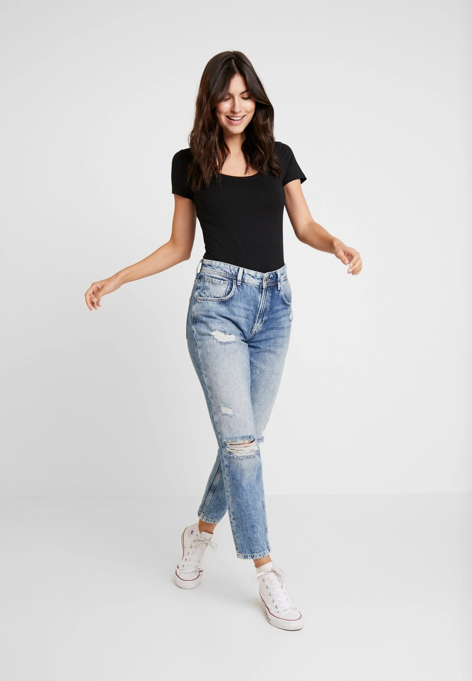 Anna Field 3 Pack - T-Shirt Basic - White/Black/Dark Grey 1 Anna Field 3 Pack - T-Shirt Basic - White/Black/Dark Grey