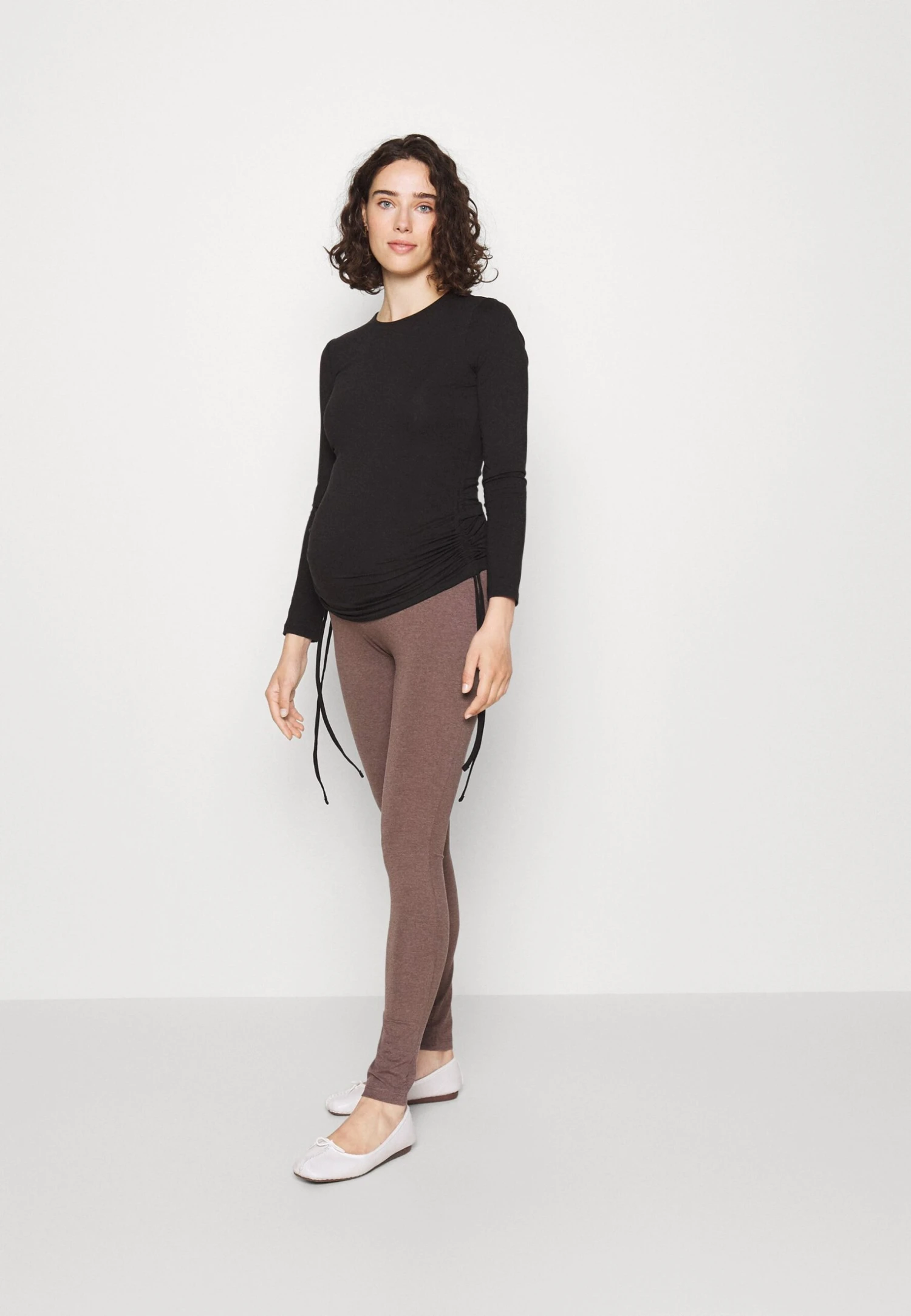 Leggings Maternity - Legging - Black - Mottled Dark Brown 1 Leggings Maternity - Legging - Black - Mottled Dark Brown