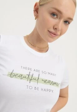 Anna Field T-Shirt Print - White -Anna Field 5746f8d1c6284772bf8d8522c9794fbd