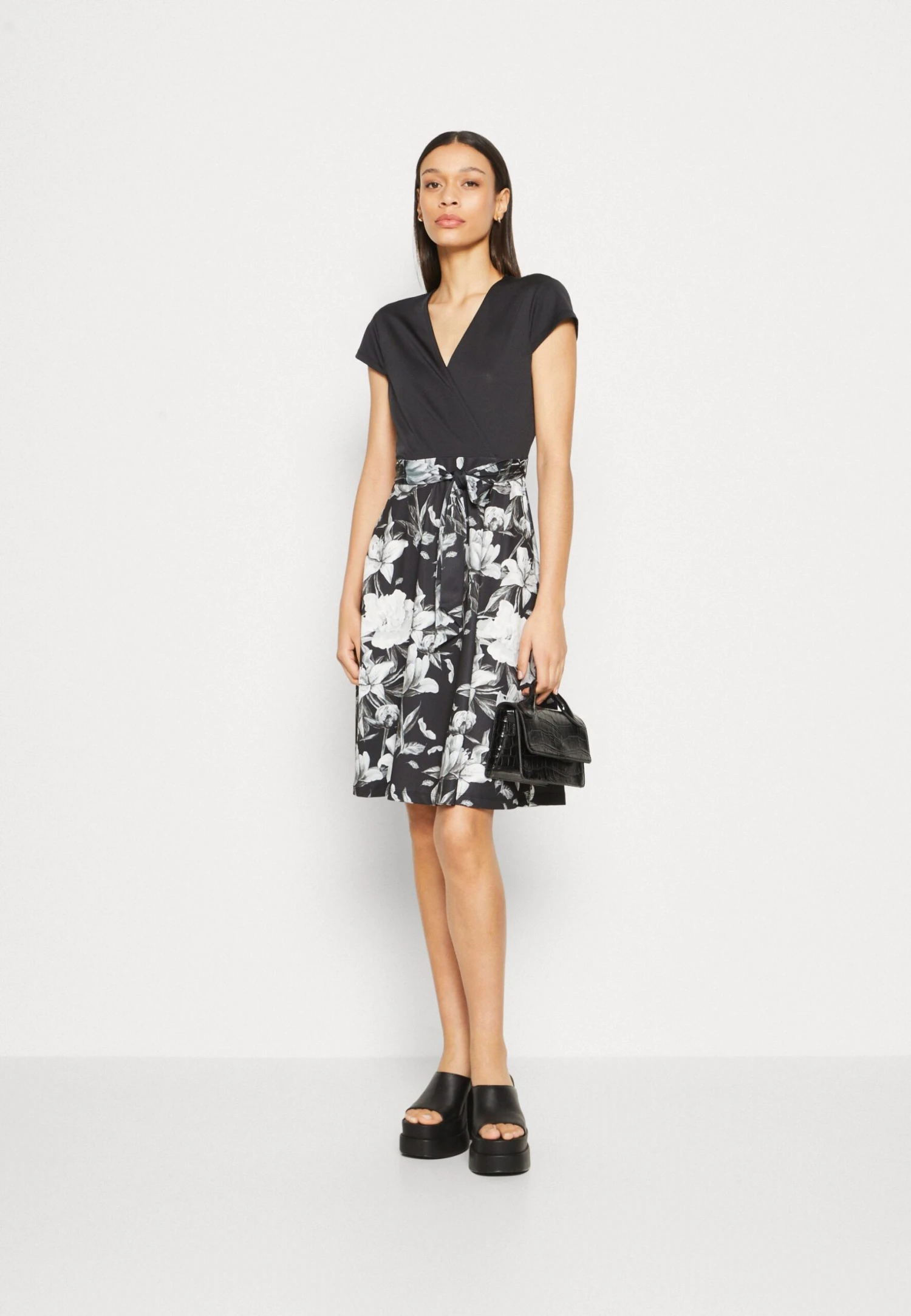 Anna Field Jerseyjurk - Black/Grey/White 5 Anna Field Jerseyjurk - Black/Grey/White - Image 5