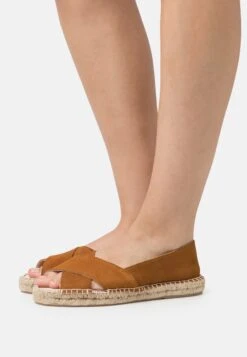 Anna Field Leather - Peeptoe Ballerina'S - Cognac