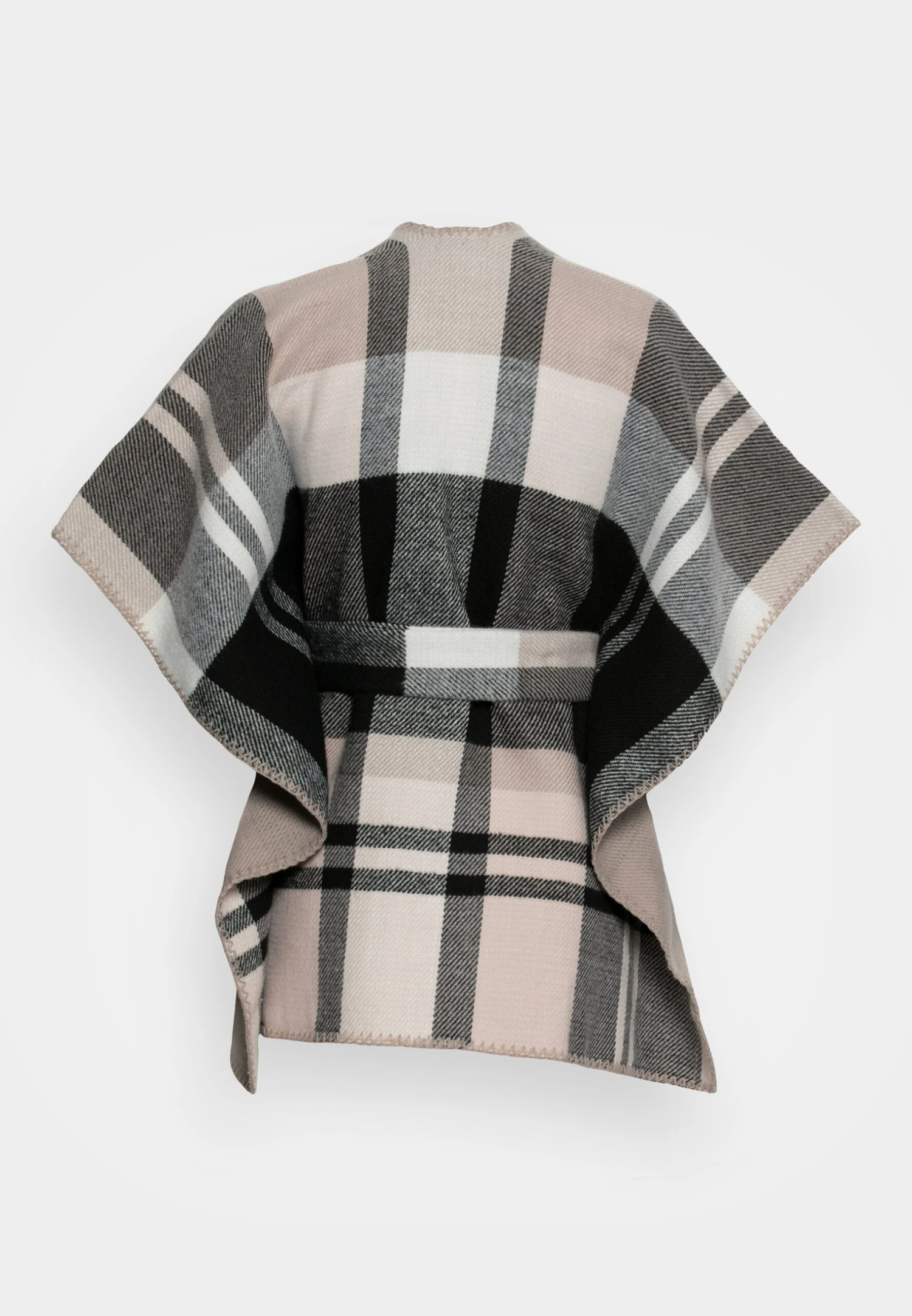 Anna Field Poncho - Black/White 2 Anna Field Poncho - Black/White - Image 2