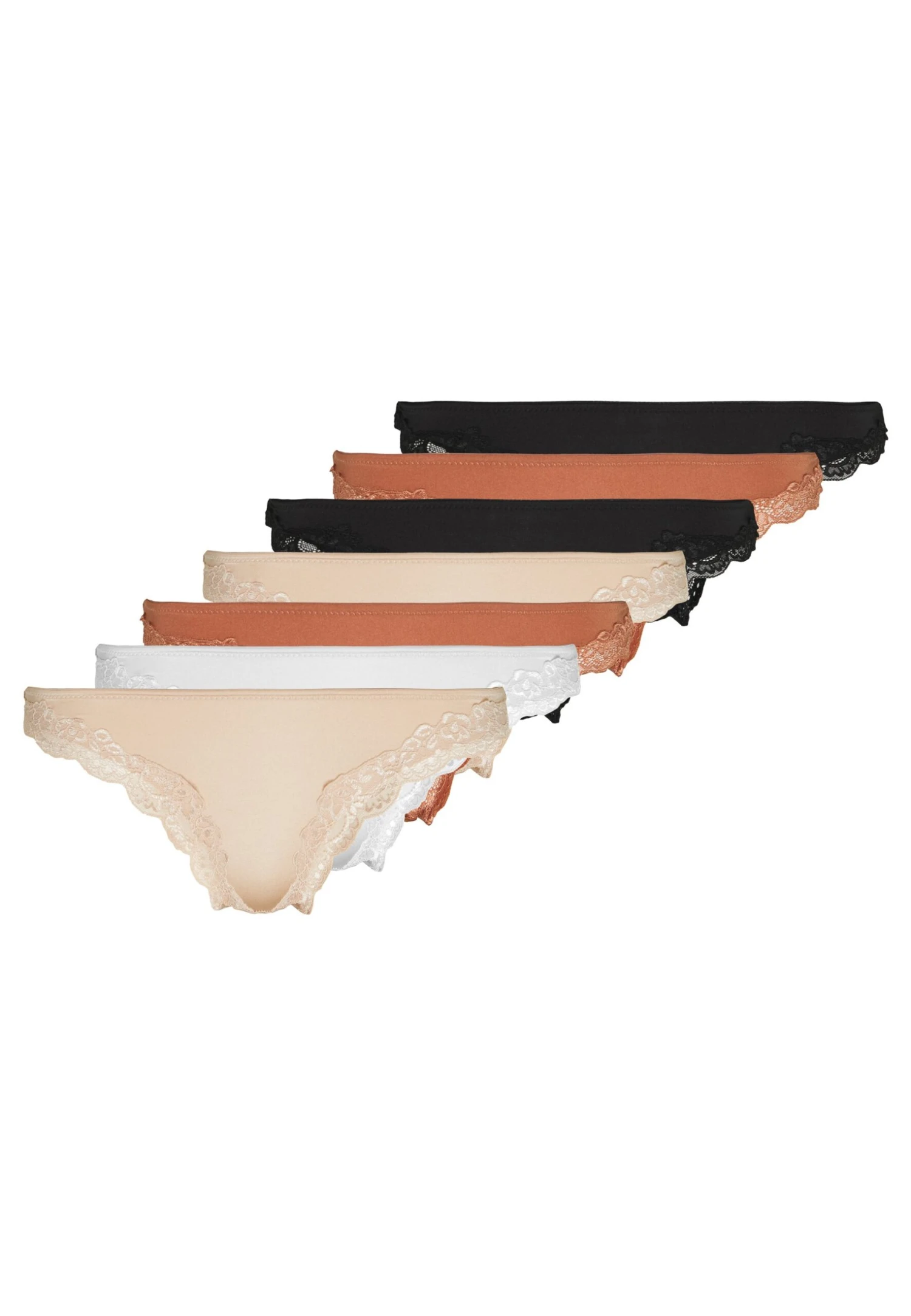 Anna Field Samira 7Pp Thong Lace Micro - String - Black/White/Tan 1 Anna Field Samira 7Pp Thong Lace Micro - String - Black/White/Tan