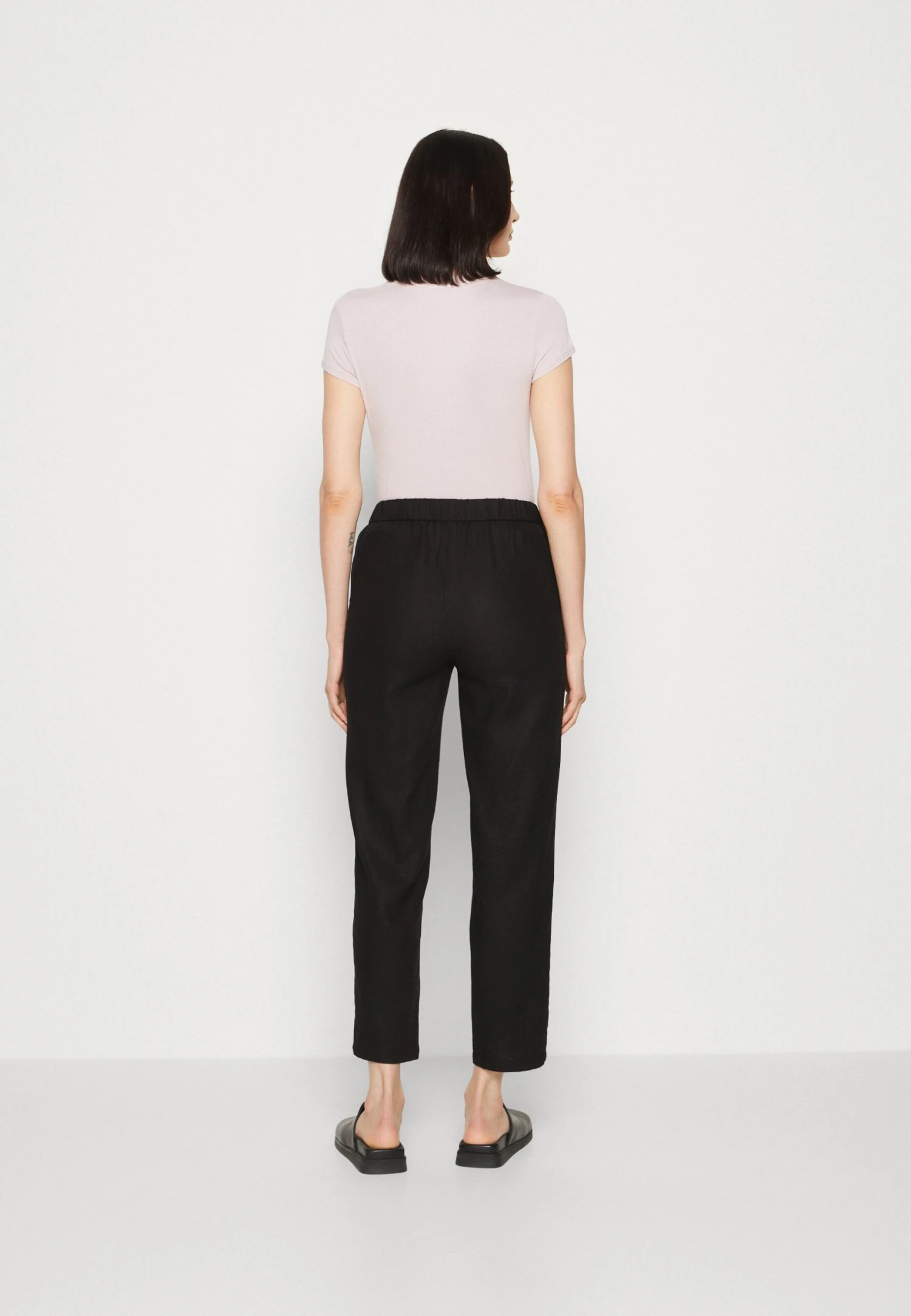 Anna Field Linen Mix - Broek - Black 3 Anna Field Linen Mix - Broek - Black - Image 3