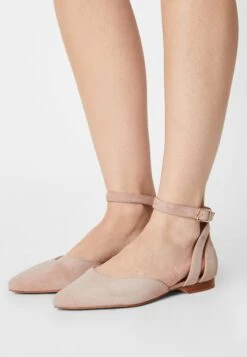 Anna Field Leather - Ballerina'S Met Enkelbandjes - Beige