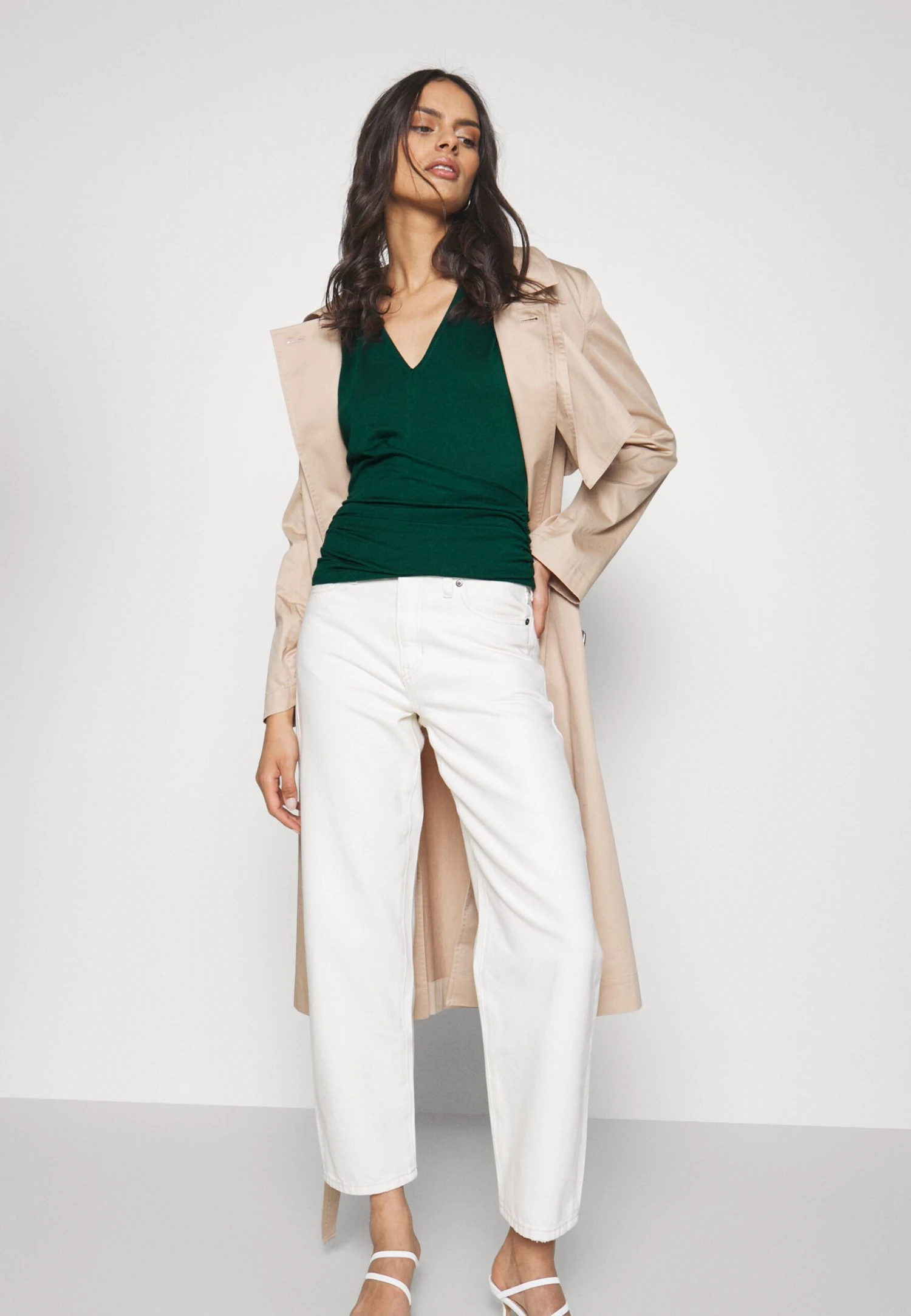 Anna Field Wrap Blouse- Blouse - Dark Green 4 Anna Field Wrap Blouse- Blouse - Dark Green - Image 4