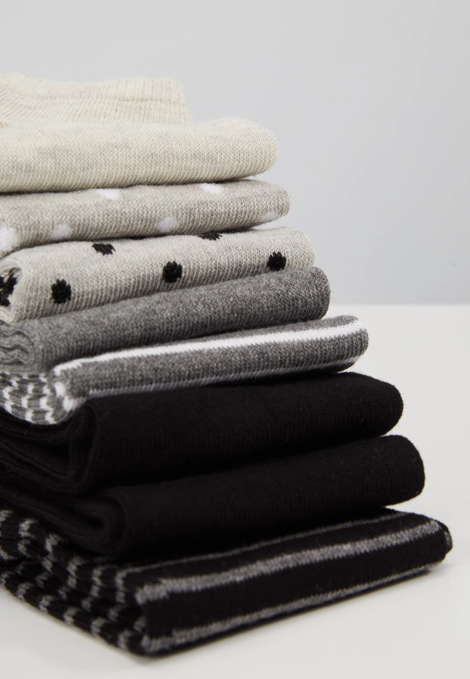 Anna Field 8Pp Spot Stripe- Sokken - Grey 4 Anna Field 8Pp Spot Stripe- Sokken - Grey - Image 4