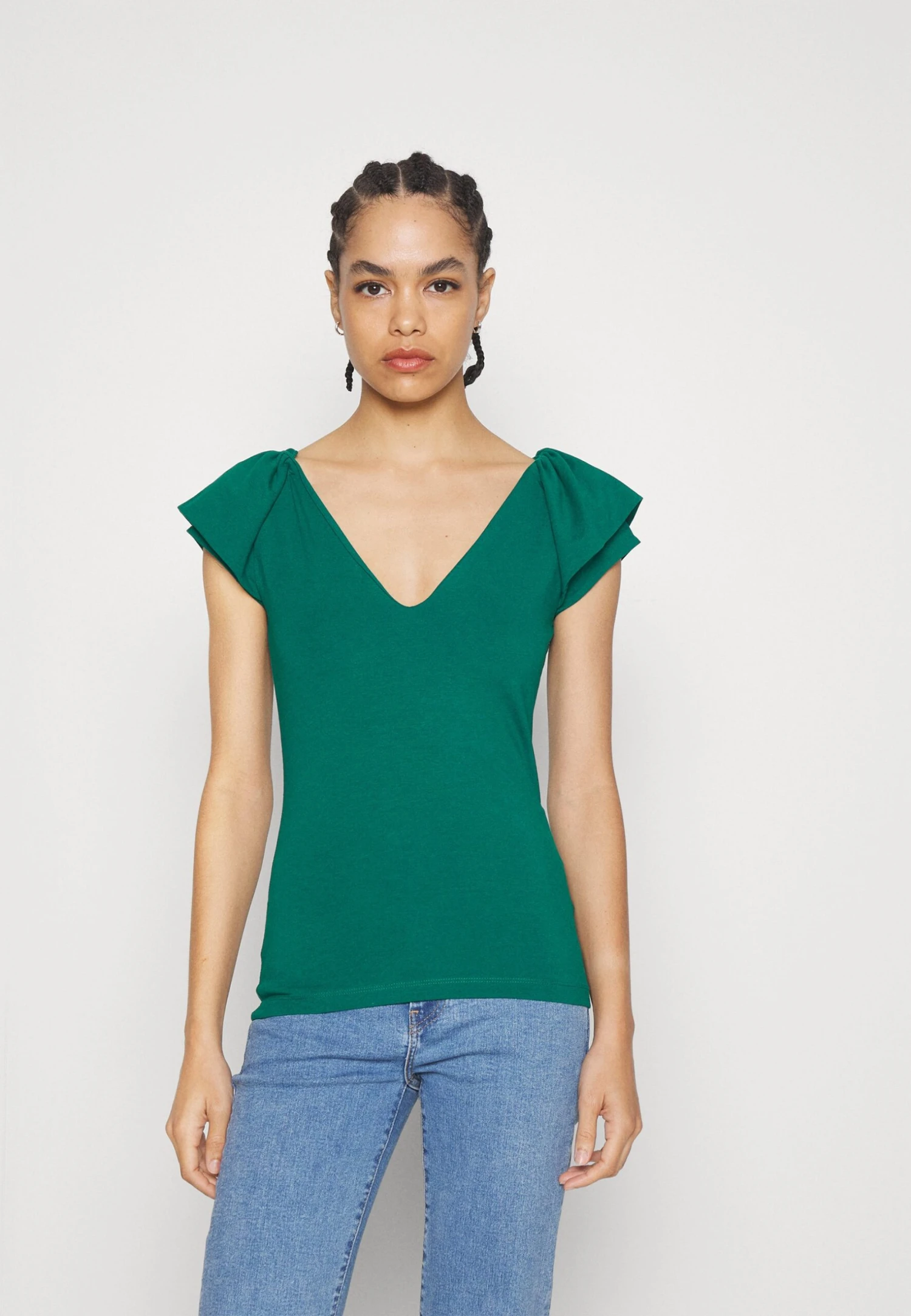 Anna Field T-Shirt Basic - Dark Green 3 Anna Field T-Shirt Basic - Dark Green - Image 3