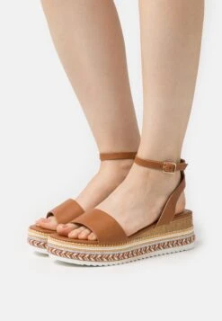 Anna Field Sandalen Met Plateauzool - Cognac
